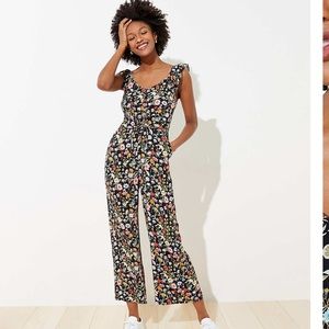 🚨 NEW w TAGS 🚨 Ruffle Sleeve Tie Front Jumpsuit